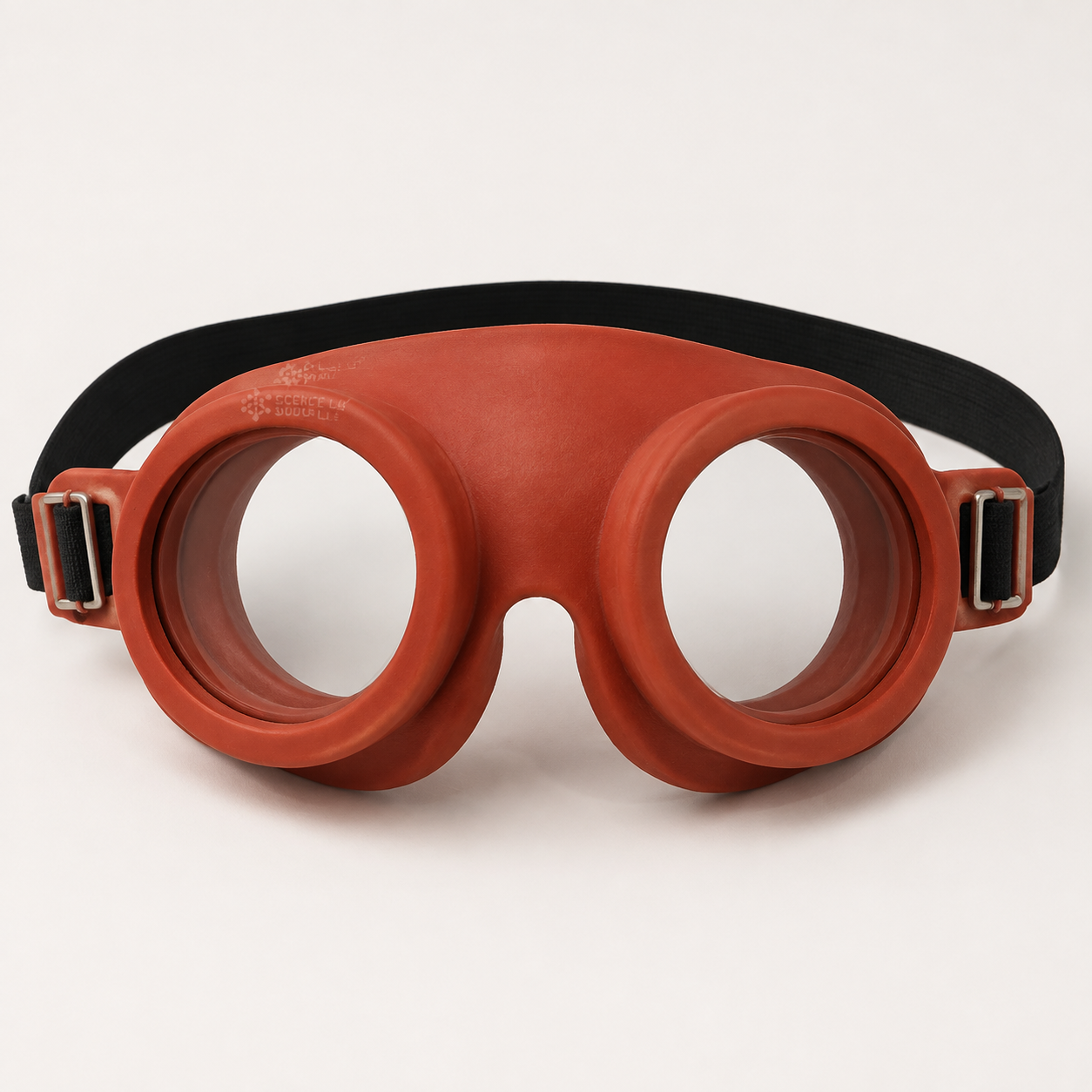 Red Rubber Gas Tight Goggles