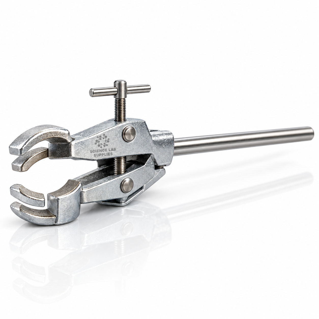 Standard Clamp Retort, Four Pronged, Pressure Die Cast, Zinc
