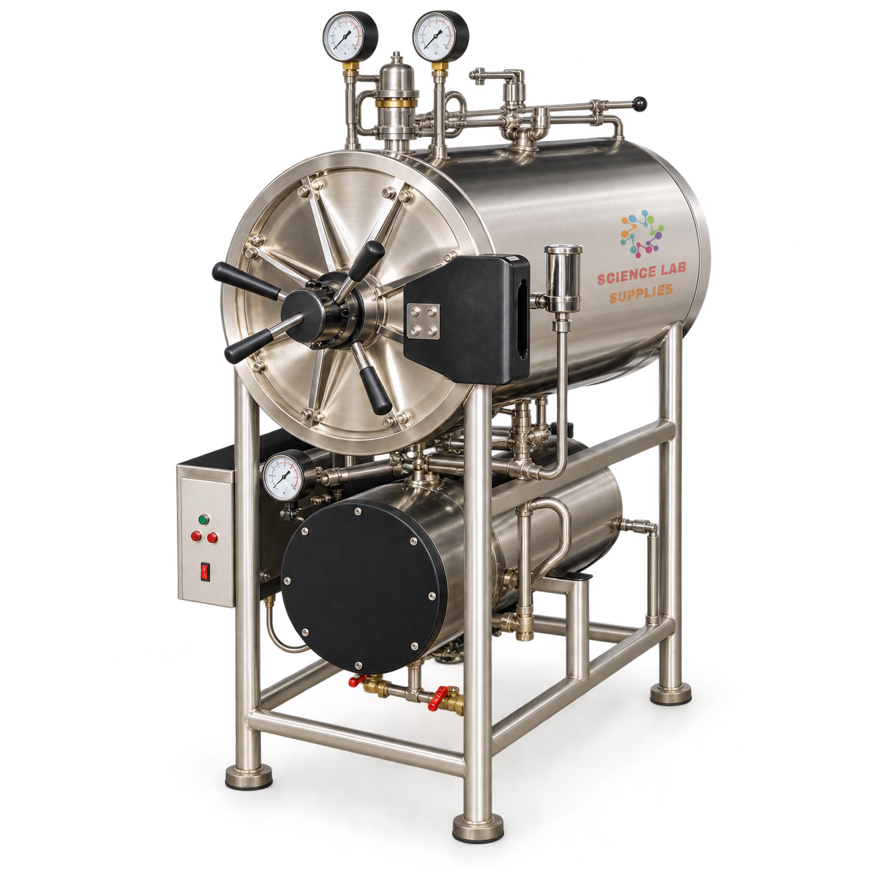 Autoclave, Horizontal, Cylindrical, Double Wall
