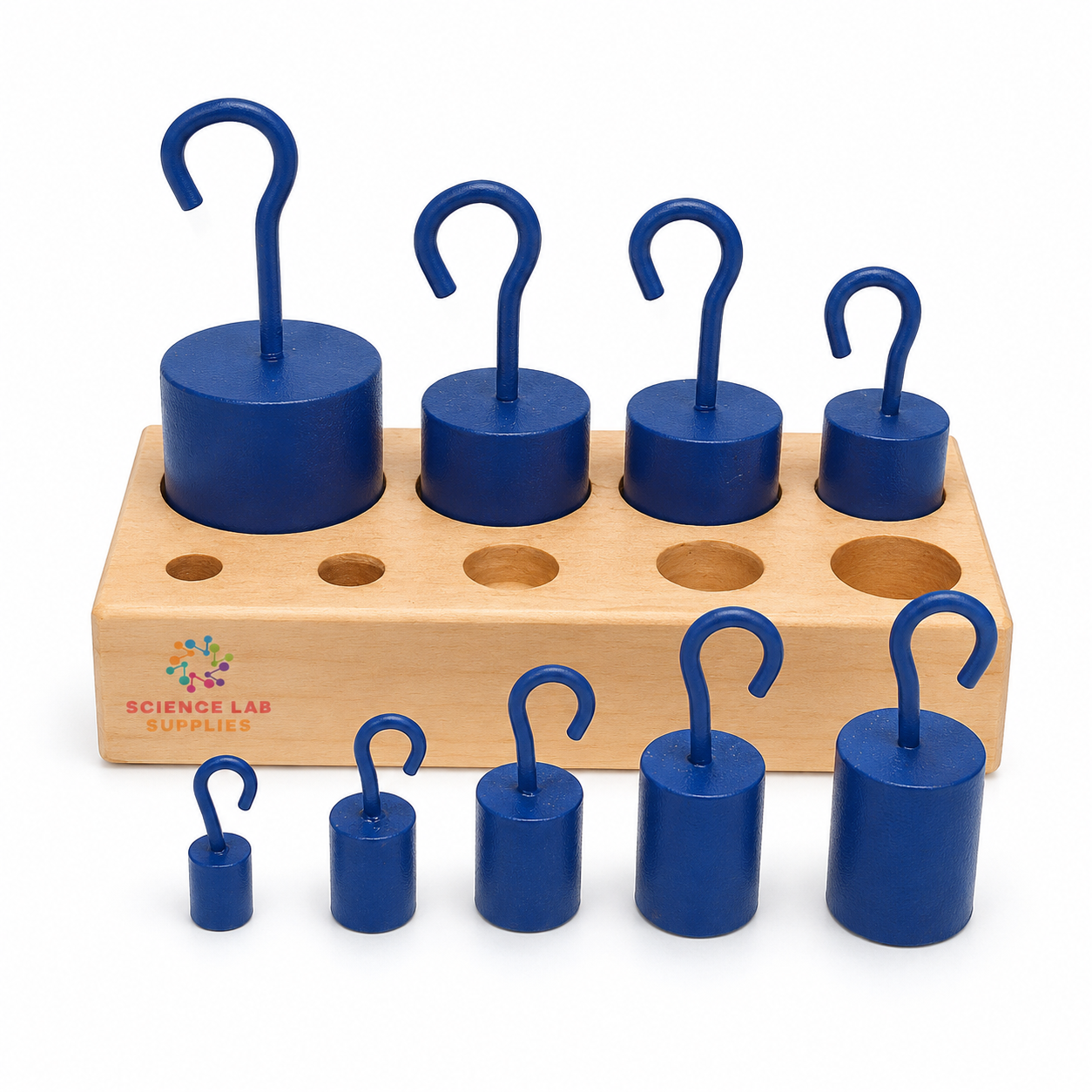 Masses (Weights) Set, Steel, Hooked, Painted