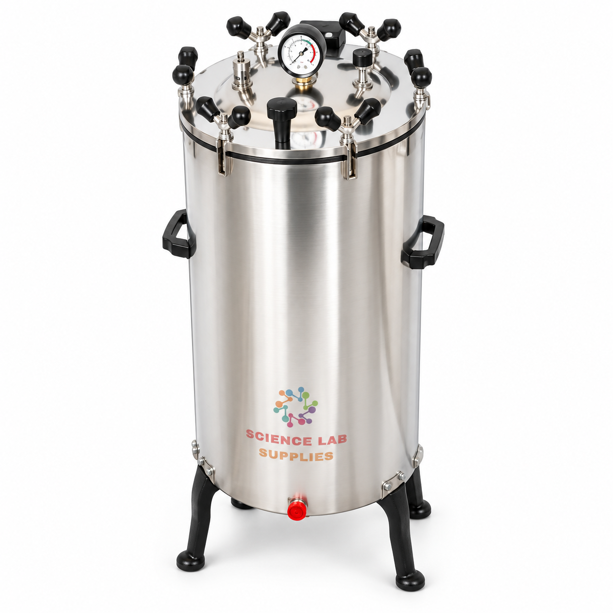 Autoclave, Vertical, Stainless Steel, Nut Locking (Sterilizer Pressure Type)