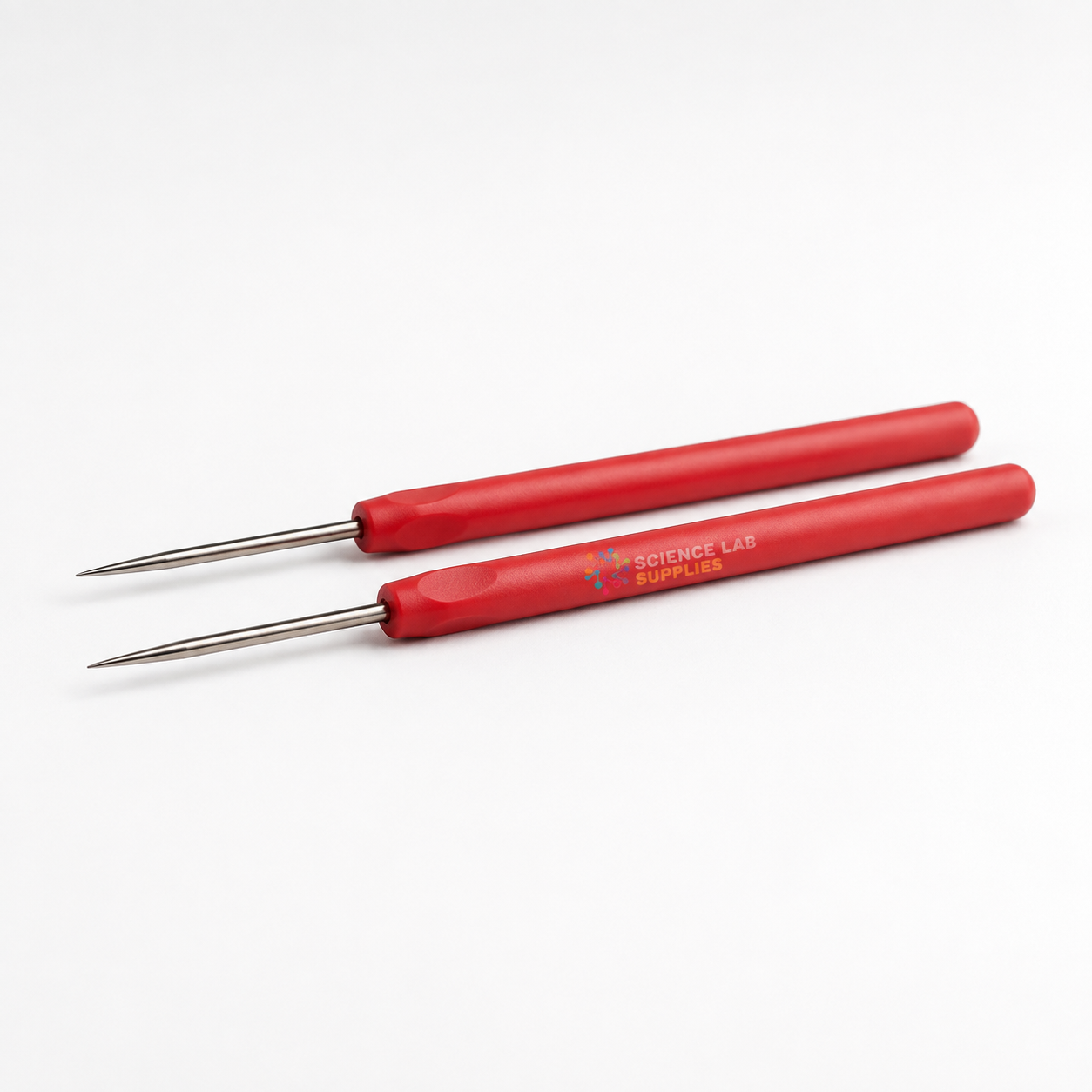 Dissecting needles with plastic handles