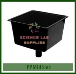 Sink, Square, Polypropylene Plastic Black for Pharma & Lab
